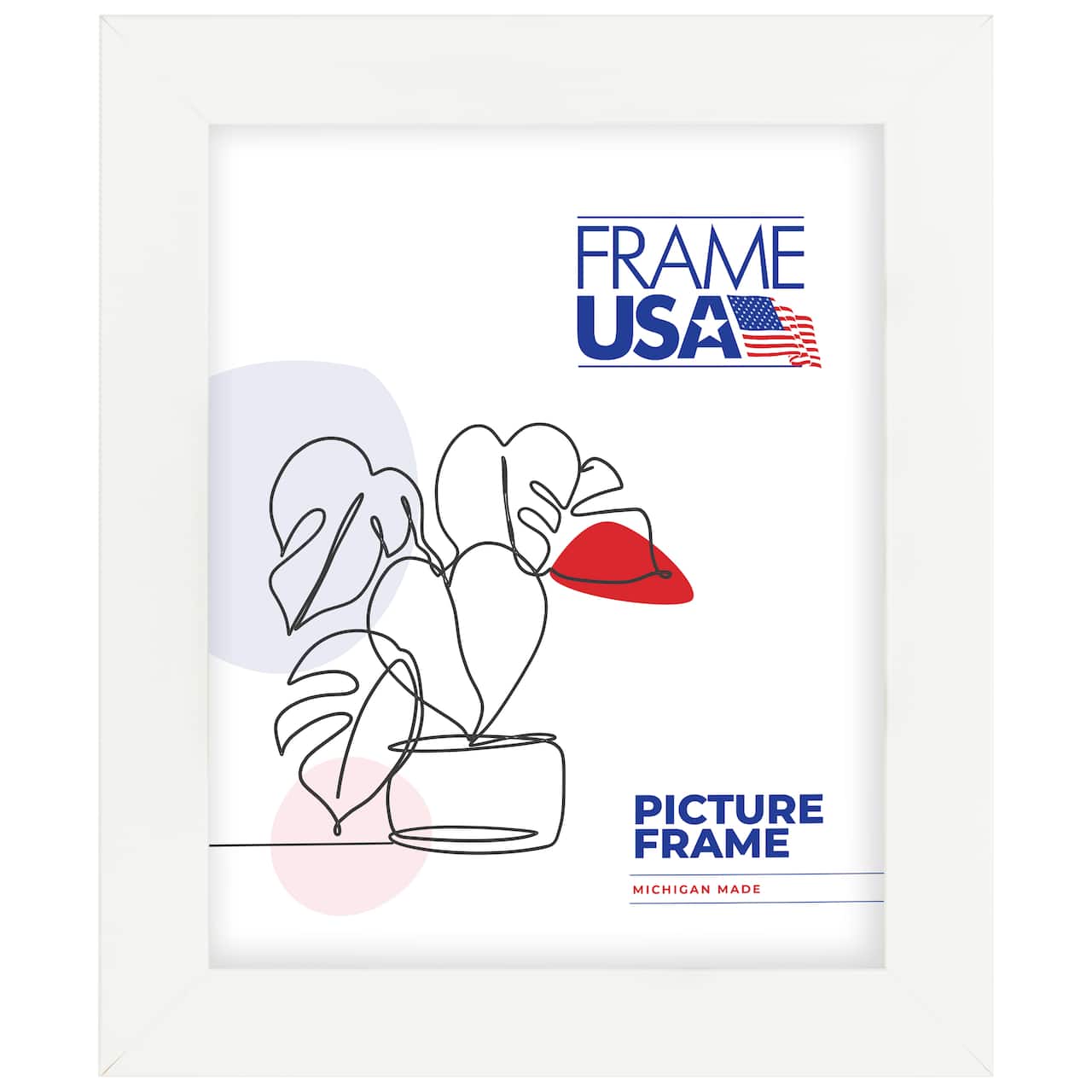 Frame USA Simply Poly White Single Image Picture Frame